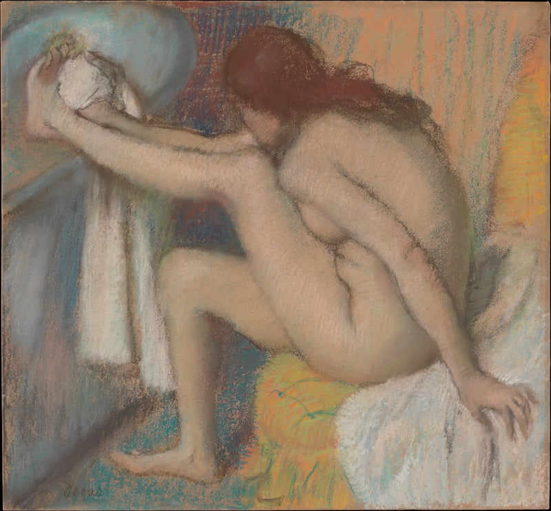 Kvinna som torkar sina fötter - Edgar Degas
