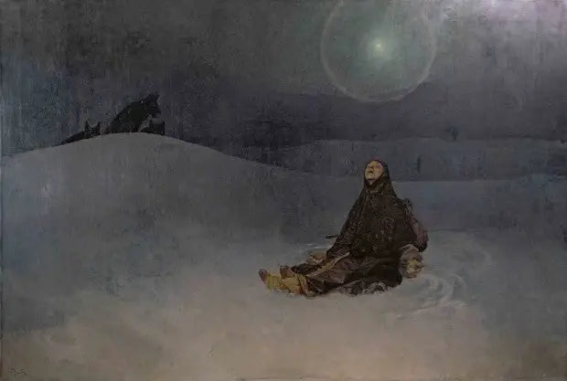 Kvinna i öknen - Alphonse Mucha