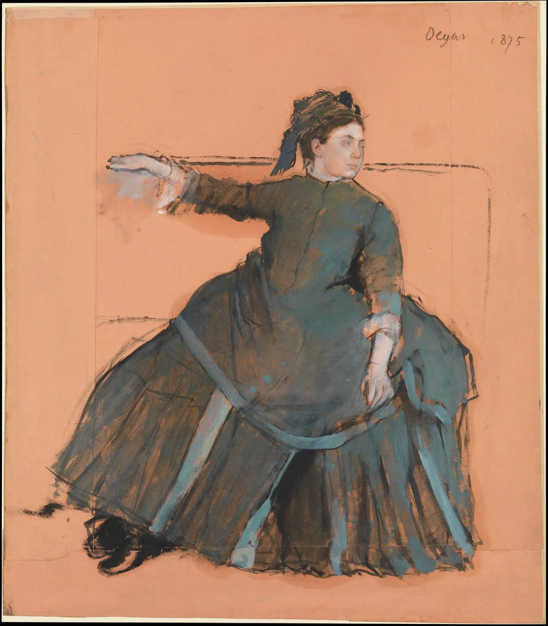 Kvinna på en soffa - Edgar Degas