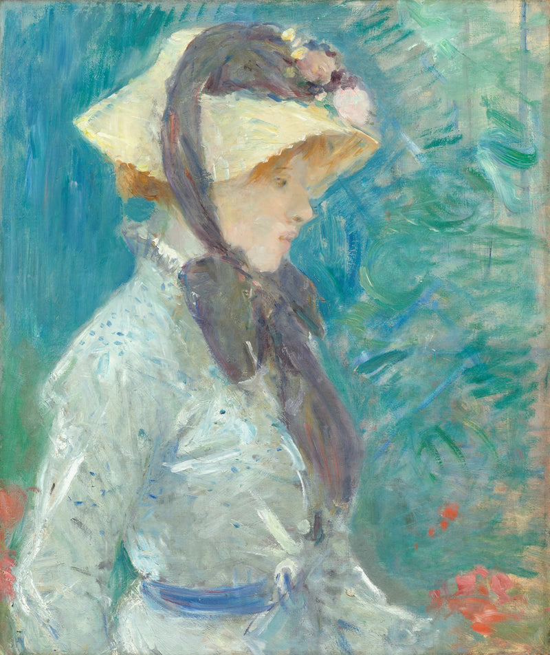 Ung kvinna med halmhatt - Berthe Morisot