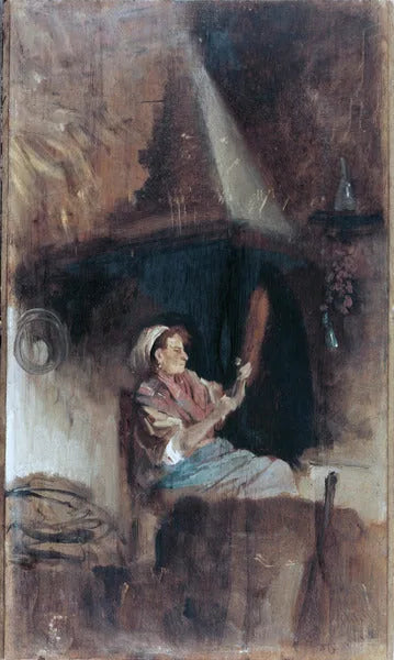 Bredvid eldstaden - Giuseppe De Nittis
