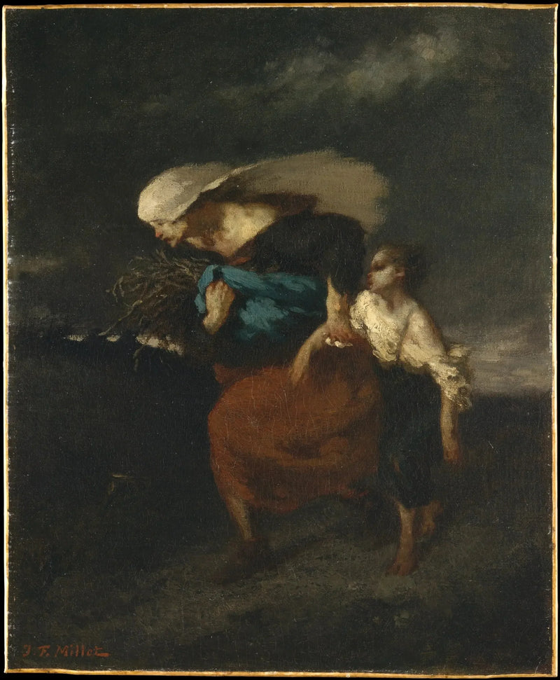 Skyddad från stormen - Jean-François Millet