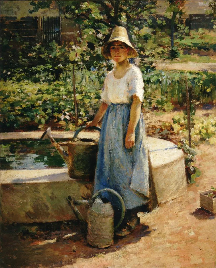Vid fontänen - Theodore Robinson