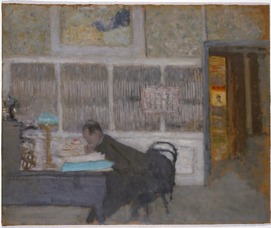 På White Review (Porträtt av Félix Fénéon). - Édouard Vuillard