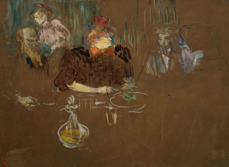 Vid bordet hos herr och fru Natanson - Henri de Toulouse-Lautrec