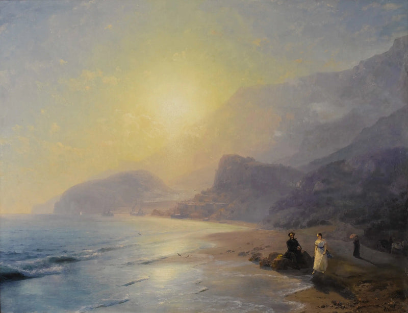 A. S. Pouchkine och grevinnan M. N. Raevskaya vid havet nära Gurzuf - Ivan Aïvazovski