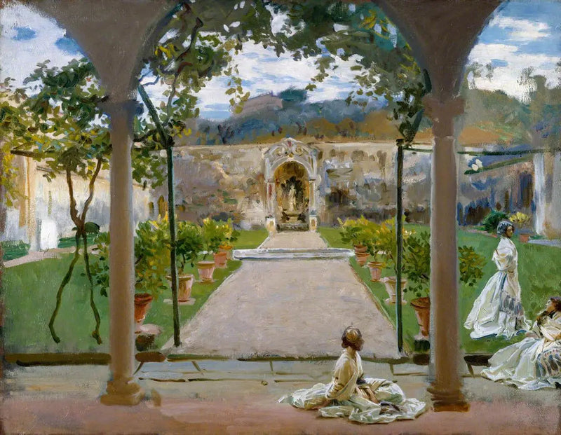 I Torre Galli: Damer i en trädgård - John Singer Sargent