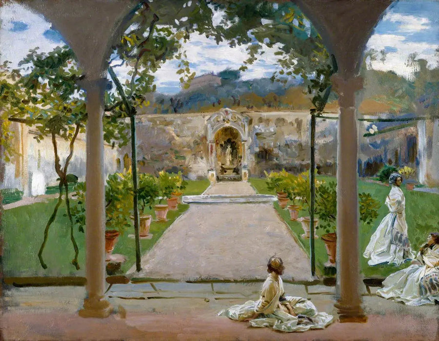I Torre Galli: Damer i en trädgård - John Singer Sargent