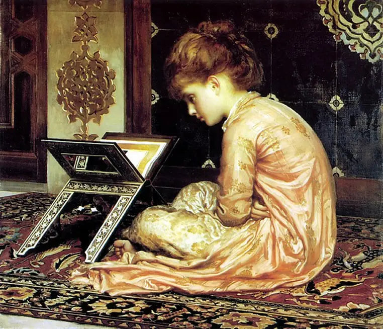 Vid ett läsbord - Frederic Leighton