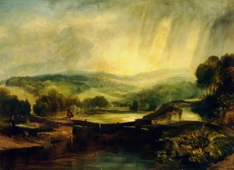En vy över Colne, Moor Park, Hertfordshire - J. M. W. Turner