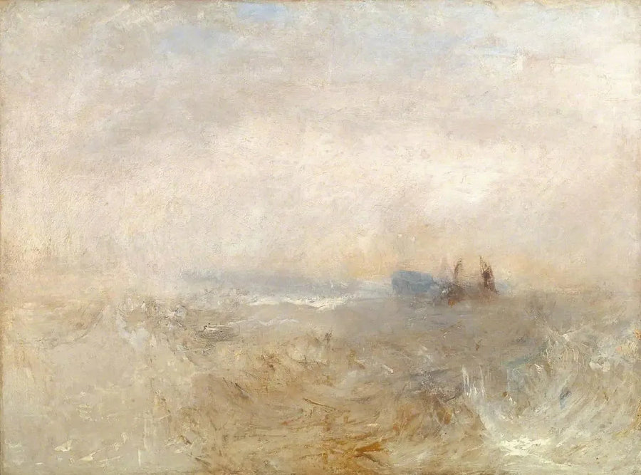 En vrak, med fiskebåtar - J. M. W. Turner