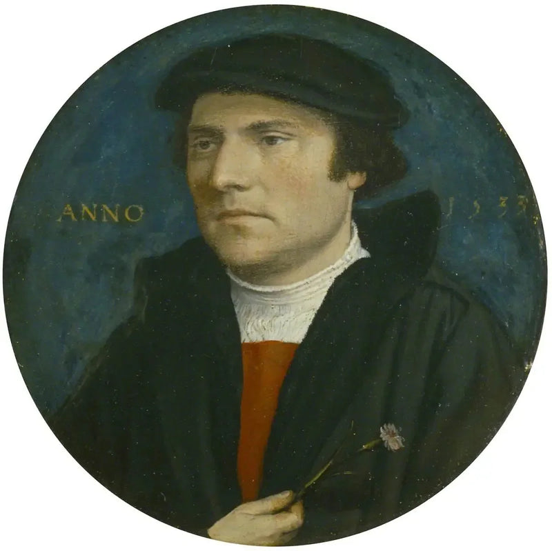 En ung man med en rosa - Hans Holbein den yngre