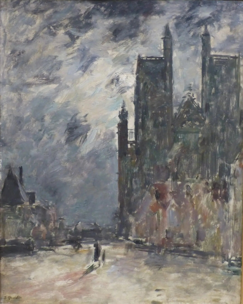 Abbeville. Sankt Vulfrans kyrka - Eugène Boudin