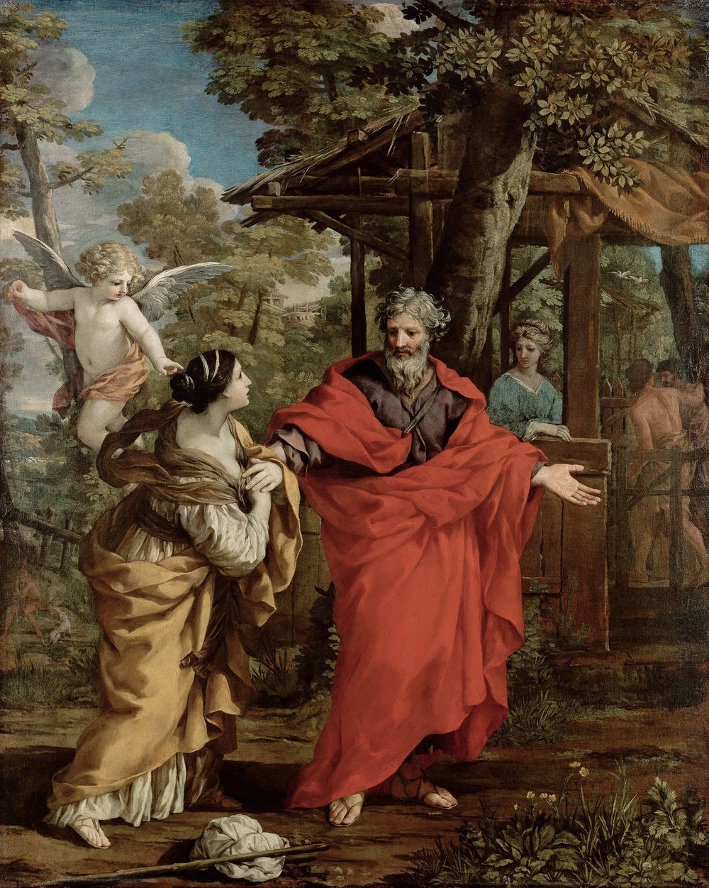 Abraham et Agar - Pietro da Cortona image 1 copie peinte à la main à l’huile