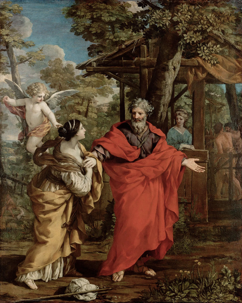 Abraham och Hagar - Pietro da Cortona