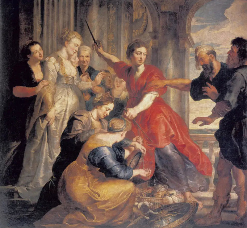 Achilles upptäckt av Ulysses och Diomedes - Peter Paul Rubens