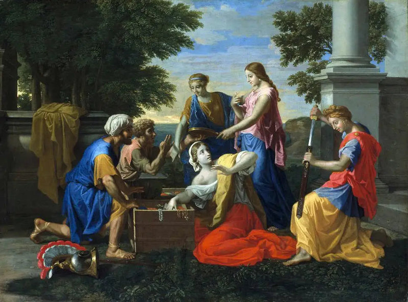 Achille bland drottning Lycomèdes flickor - Nicolas Poussin