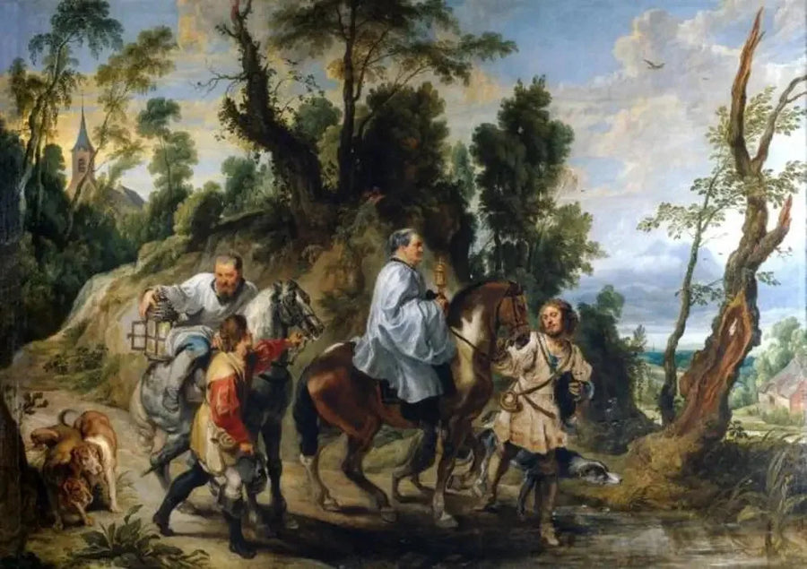 Rodolphe I av Habsburgs fromhuggning - Peter Paul Rubens