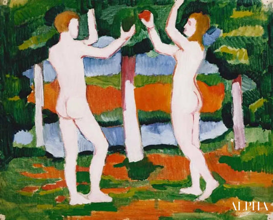 Adam et Eva - August Macke - Reproductions de tableaux et peintures haut de gamme