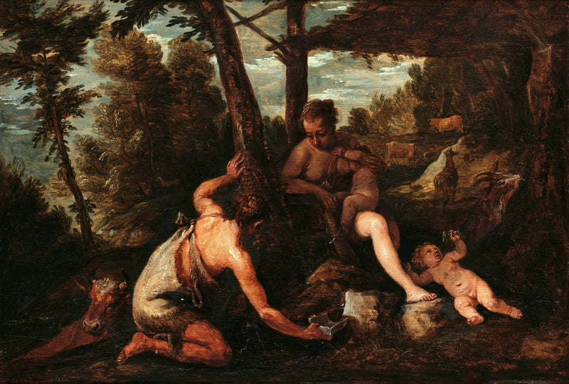 Adam och Eva utvisade ur Paradiset - David Teniers den yngre