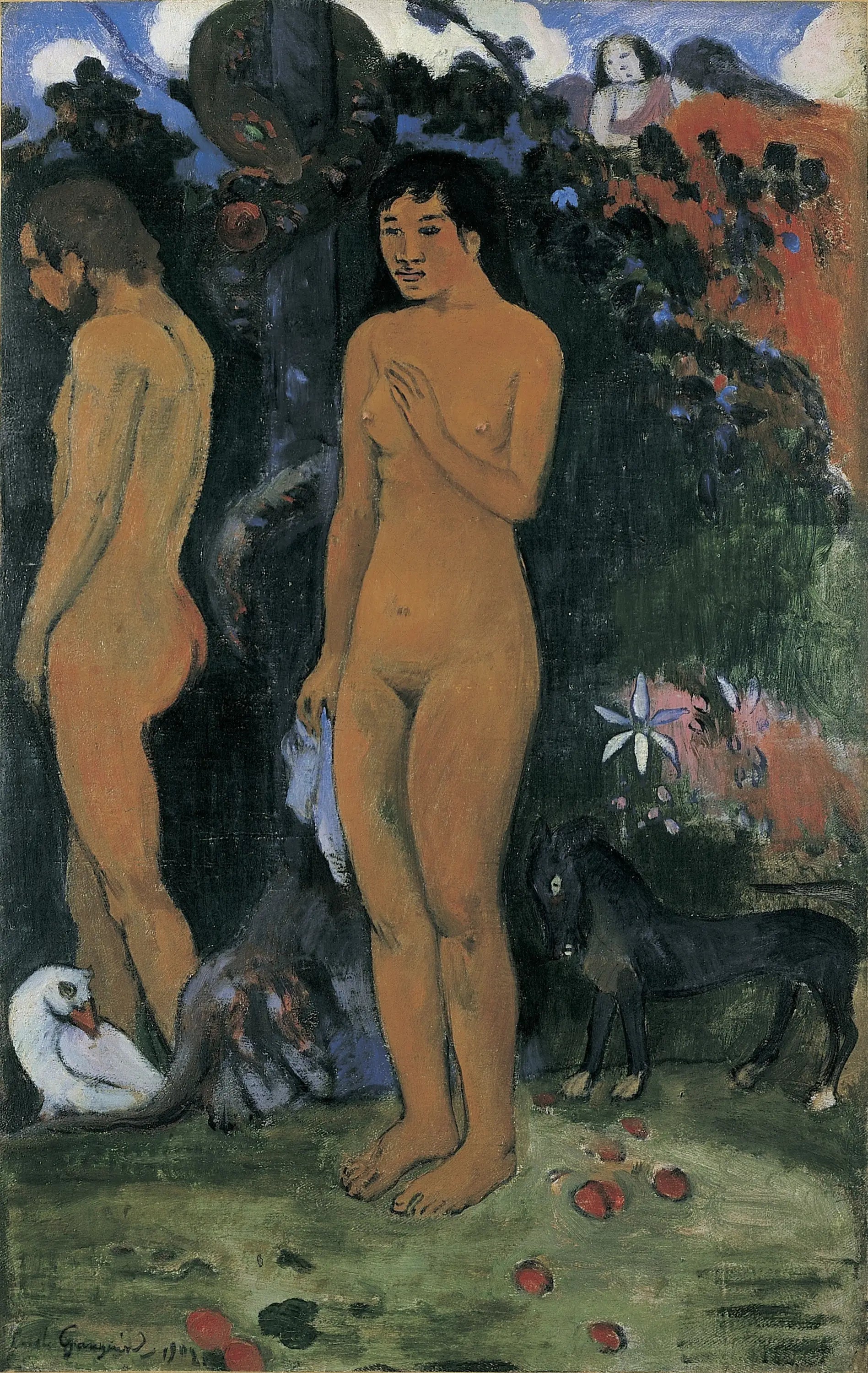 Reproduction du tableau « Adam et Ève - Paul Gauguin » par Alpha Reproduction en peinture à l’huile
