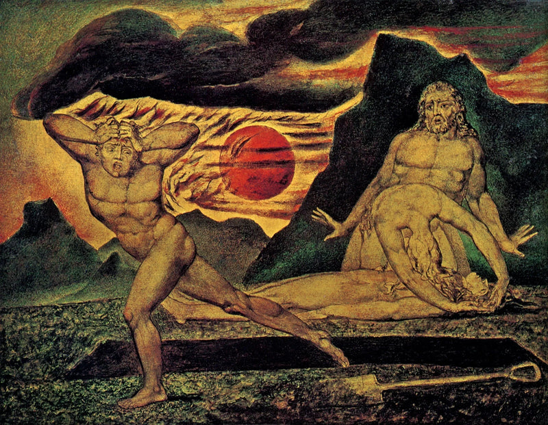 Adam och Eva hittar Abel's kropp - William Blake