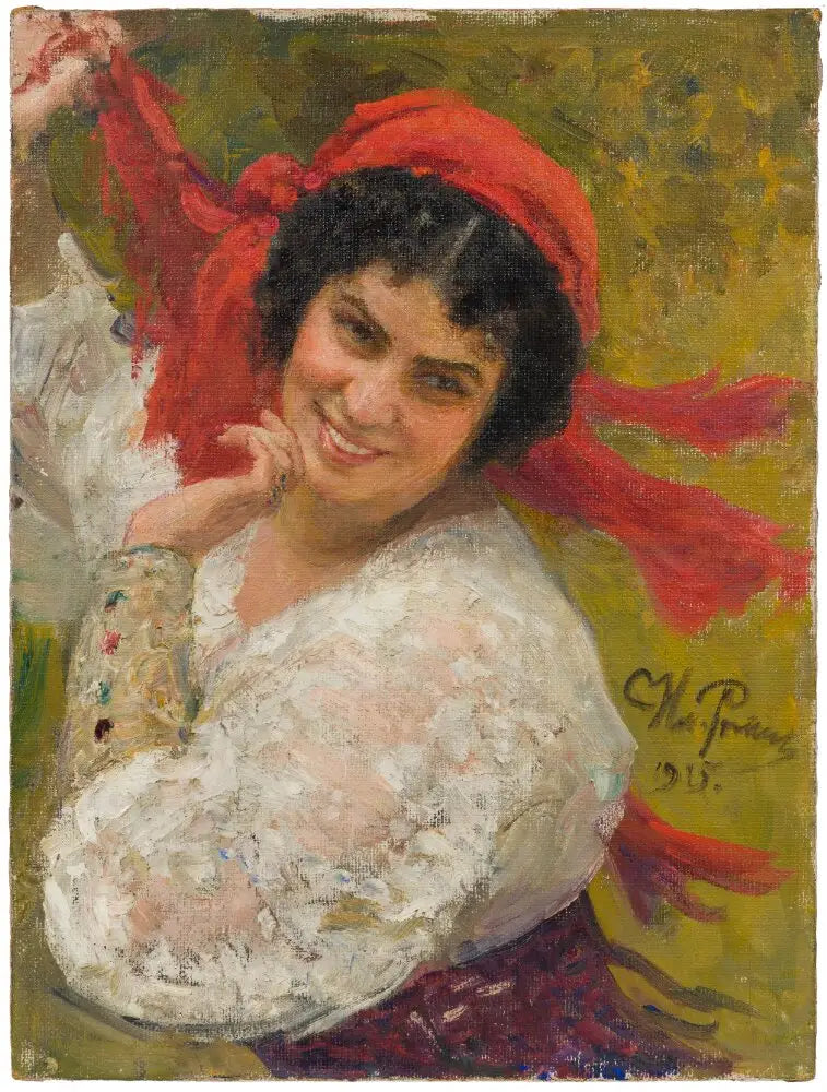 Adelaide von Skilondz, 1882-1969, operatör, pedagog, gåva med Vladislav Skilondz - Ilya Repin