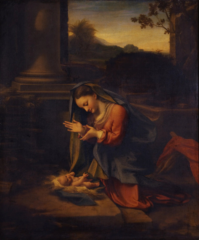Barnets tillbedjan - Antonio da Correggio