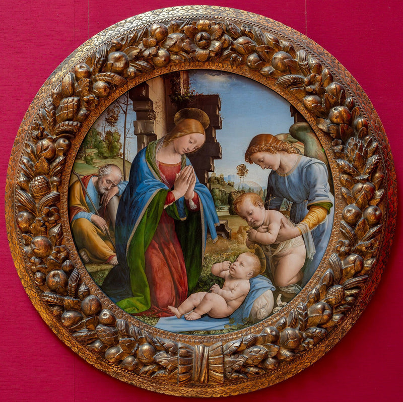 Barnets tillbedjan - Den heliga familjen med den heliga Johannes - Fra Bartolomeo