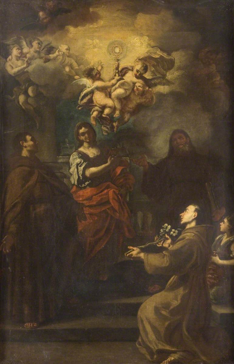 Adoration av eukaristien - Francesco Solimena