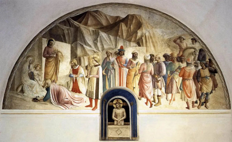 Tolkning av de vise männen - Fra Angelico