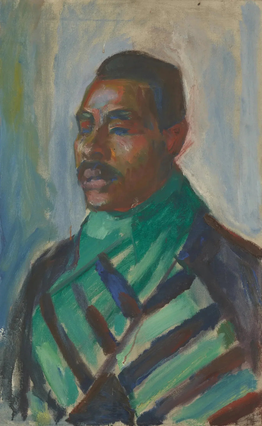 Afrikan med grön scarf - Edvard Munch
