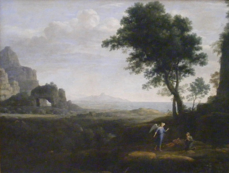 Agar och Ismaël i öknen - Claude Lorrain