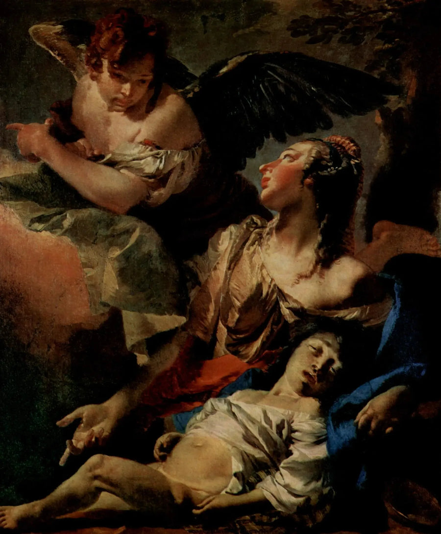 Agar och Ismaël i öknen - Giovanni Battista Tiepolo
