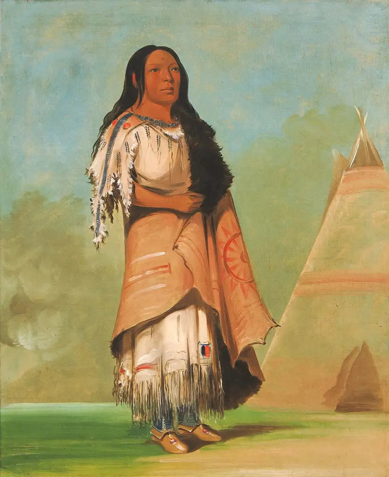 Ah'-kay-ee-pix-en, kvinnan som slår mycket - George Catlin
