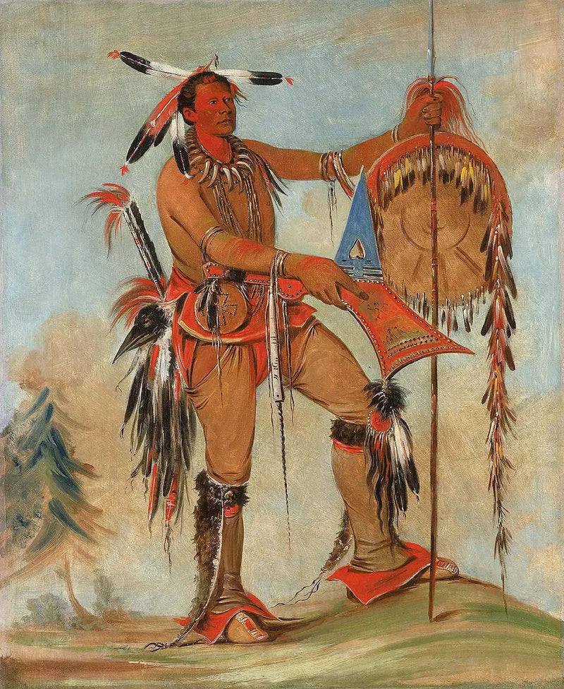 Ah-móu-a, valen, en av Kee-o-kúk:s främsta hjältar - George Catlin