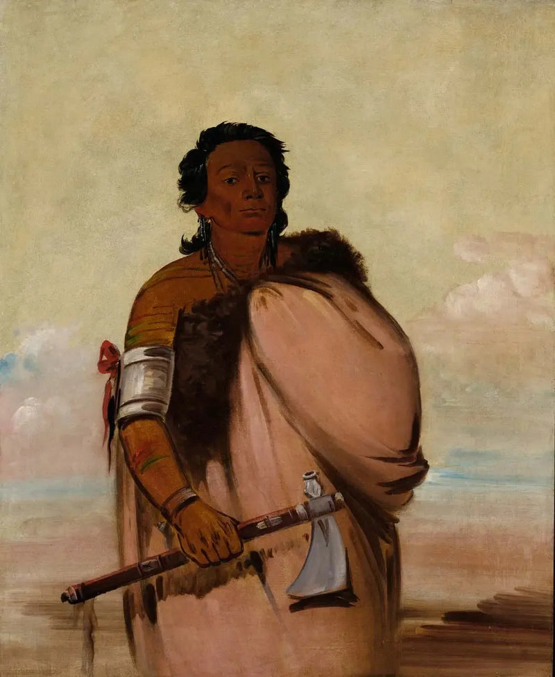 Ah'-sho-cole, Rotten Foot, en berömd krigare - George Catlin
