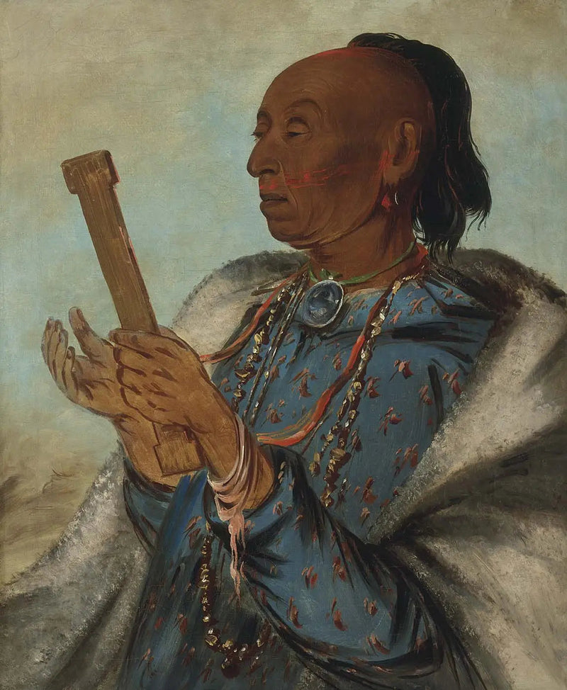 Ah-tón-we-tuck, kalkonen, som upprepar sin bön - George Catlin