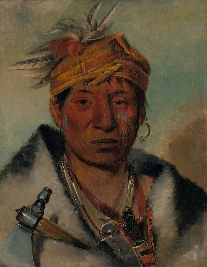 Ah-yaw-ne-tak-oár-ron, en krigare - George Catlin