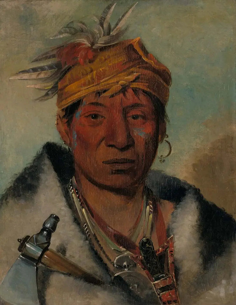 Ah-yaw-ne-tak-oár-ron, en krigare - George Catlin
