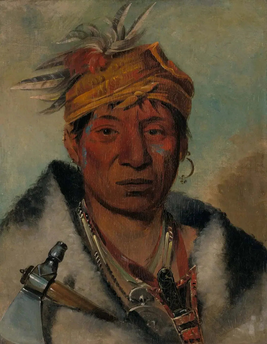 Ah-yaw-ne-tak-oár-ron, en krigare - George Catlin