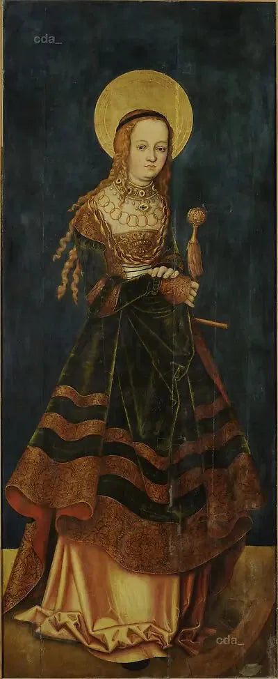 Västra altartavlans sidor av Naumburgs katedral, [utomhus]: Sankta Katarina - Lucas Cranach den äldre