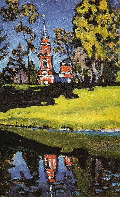 Akhtyrka, röd kyrka - Vassily Kandinsky