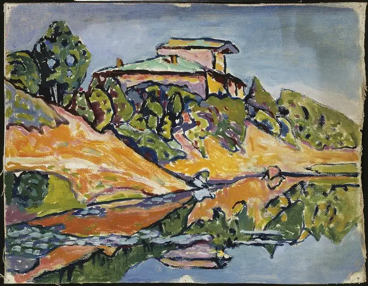 Akhtyrka, en datcha granne vid dammen - Vassily Kandinsky