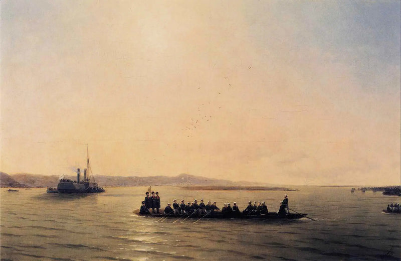 Alexandre II korsar Donau - Ivan Aïvazovski