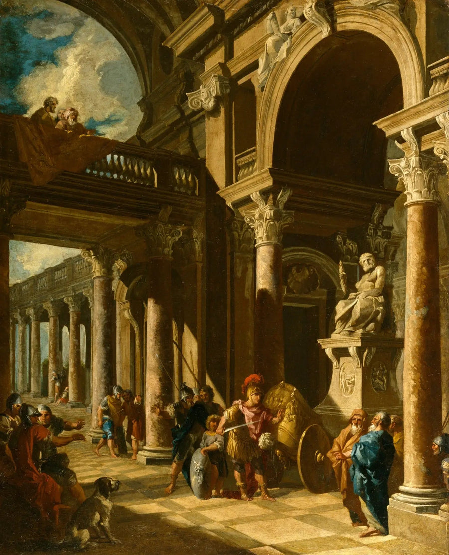 Alexander den Store som skär Gordiska knuten - Giovanni Paolo Panini