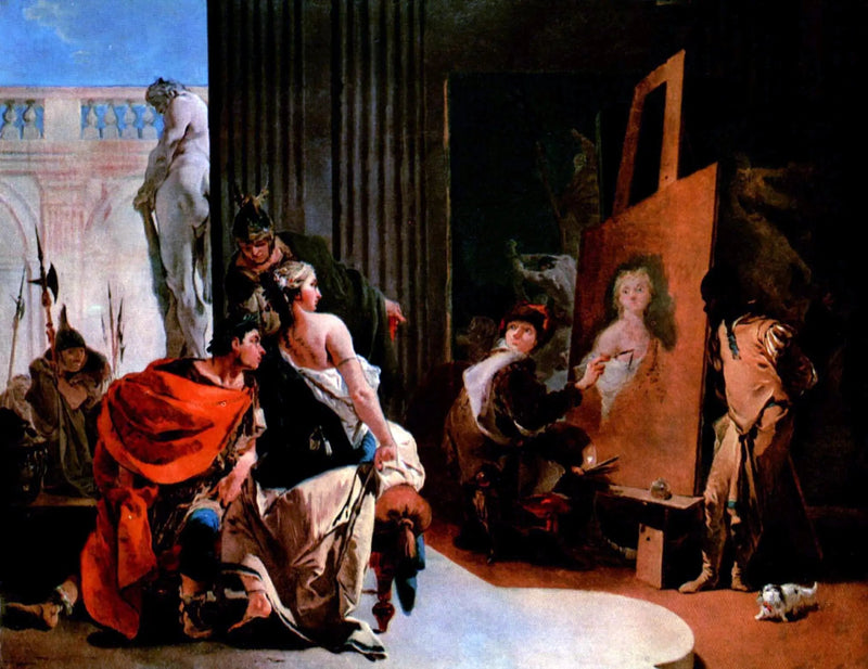 Alexander den Store och Campaspe i Apelles verkstad - Giovanni Battista Tiepolo