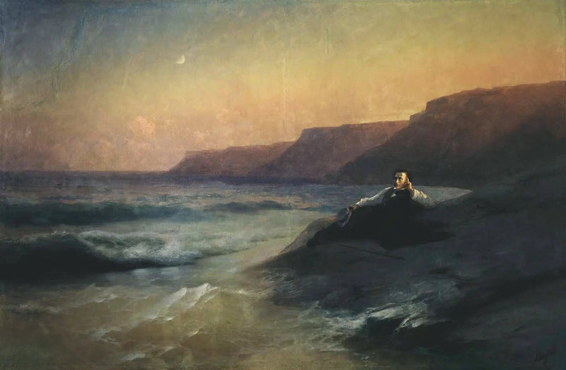 Alexandre Pouchkine vid Svarta havets kust - Ivan Aïvazovski