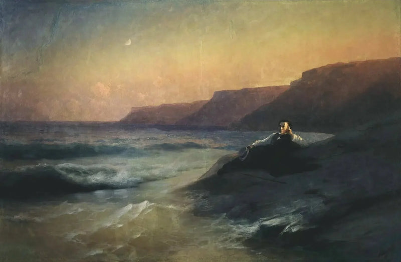 Alexandre Pouchkine vid Svarta havets kust - Ivan Aïvazovski