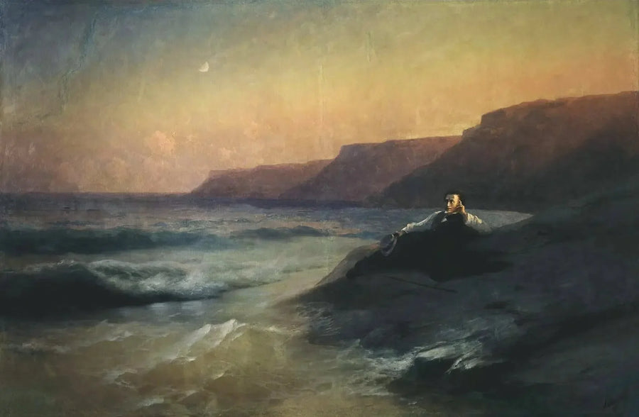 Alexandre Pouchkine vid Svarta havets kust - Ivan Aïvazovski